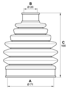OPEN PARTS KIT CUFFIA, SEMIASSE SJK7148.00