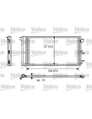 VALEO CONDENSATORE, CLIMATIZZATORE 818005