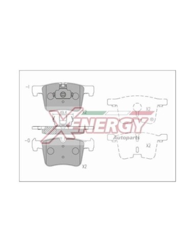 XENERGY PASTIGLIE FRENO X41234