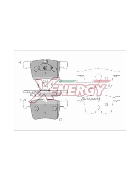 XENERGY PASTIGLIE FRENO X41234