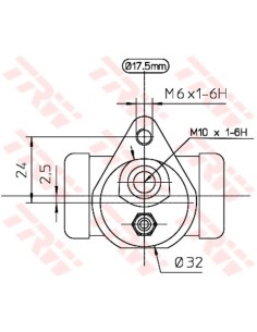 TRW CILINDRETTO FRENO BWC157 2