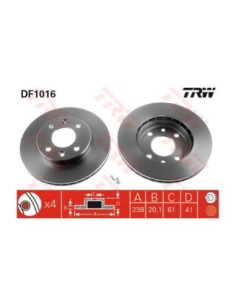 TRW DISCO FRENO DF1016