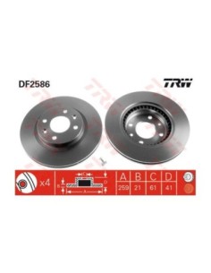 TRW DISCO FRENO DF2586