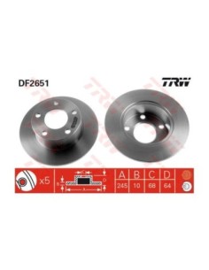 TRW DISCO FRENO DF2651