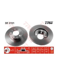 TRW DISCO FRENO DF2721