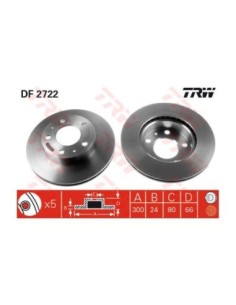 TRW DISCO FRENO DF2722