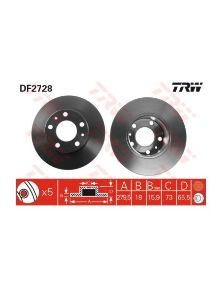 TRW DISCO FRENO DF2728
