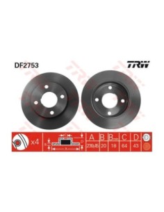 TRW DISCO FRENO DF2753