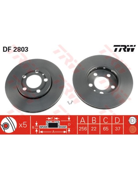 TRW DISCO FRENO DF2803