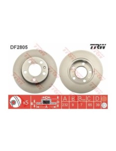 TRW DISCO FRENO DF2805