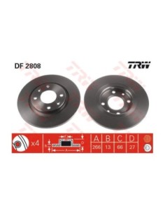 TRW DISCO FRENO DF2808
