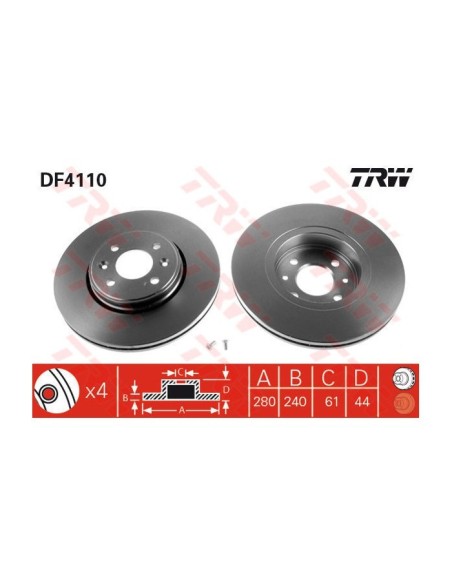 TRW DISCO FRENO DF4110