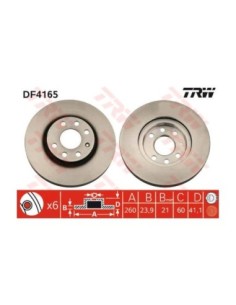TRW DISCO FRENO DF4165