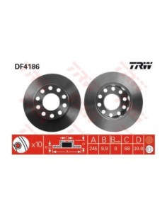 TRW DISCO FRENO DF4186
