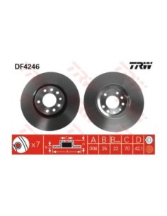 TRW DISCO FRENO DF4246