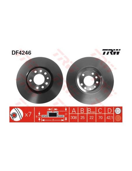 TRW DISCO FRENO DF4246