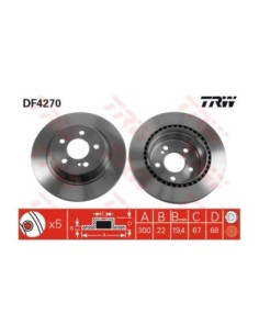 TRW DISCO FRENO DF4270