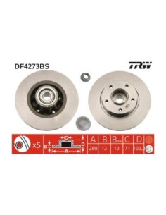 TRW DISCO FRENO DF4273BS 2