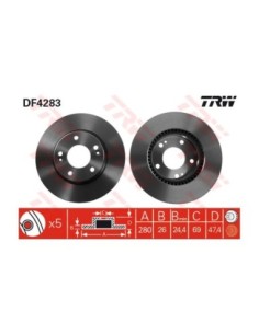TRW DISCO FRENO DF4283