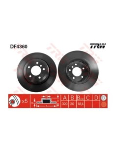 TRW DISCO FRENO DF4360