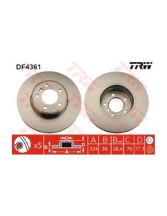 TRW DISCO FRENO DF4361