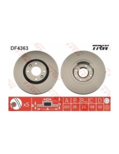 TRW DISCO FRENO DF4363