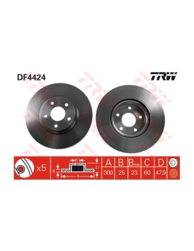 TRW DISCO FRENO DF4424