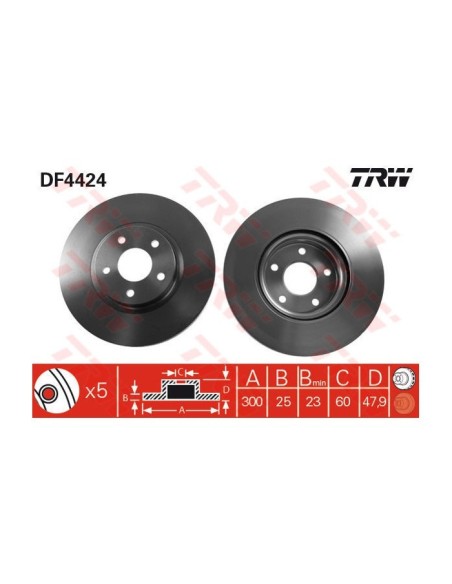 TRW DISCO FRENO DF4424