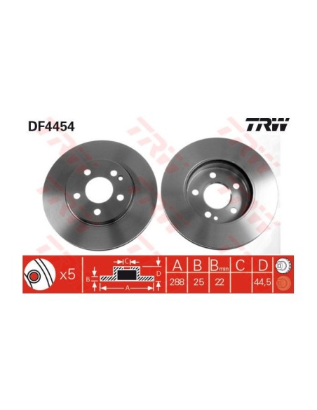 TRW DISCO FRENO DF4454