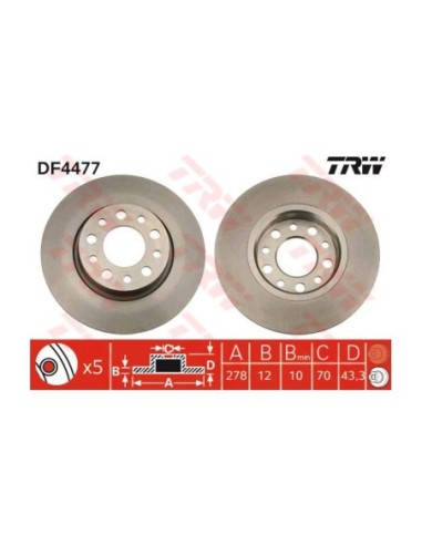 TRW DISCO FRENO DF4477