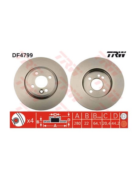 TRW DISCO FRENO DF4799