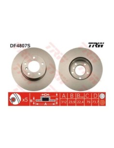 TRW DISCO FRENO DF4807S