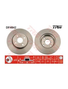 TRW DISCO FRENO DF4842