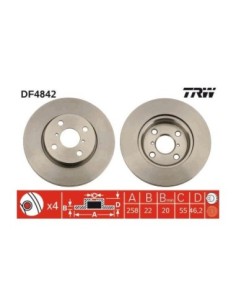 TRW DISCO FRENO DF4842 2