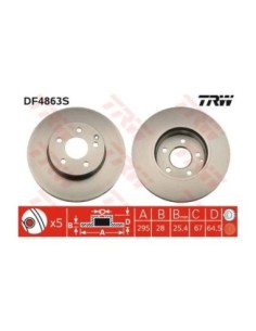 TRW DISCO FRENO DF4863S