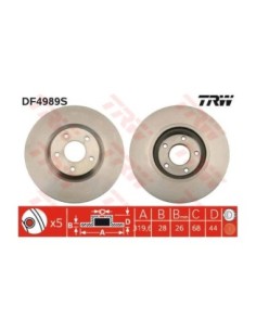 TRW DISCO FRENO DF4989S