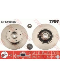 TRW DISCO FRENO DF6190BS