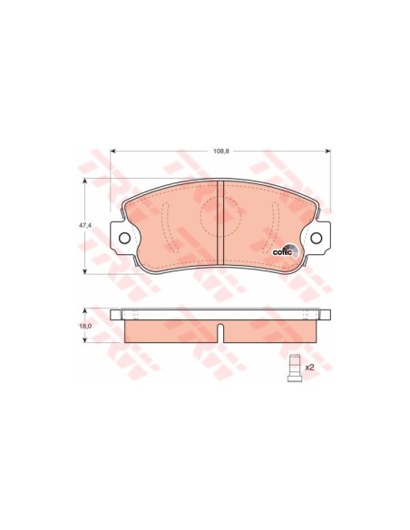 TRW PASTIGLIE FRENO GDB297