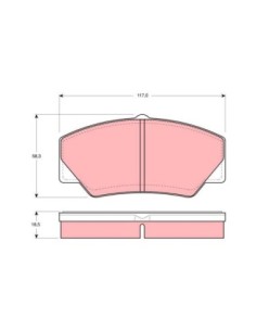 TRW PASTIGLIE FRENO GDB349 2