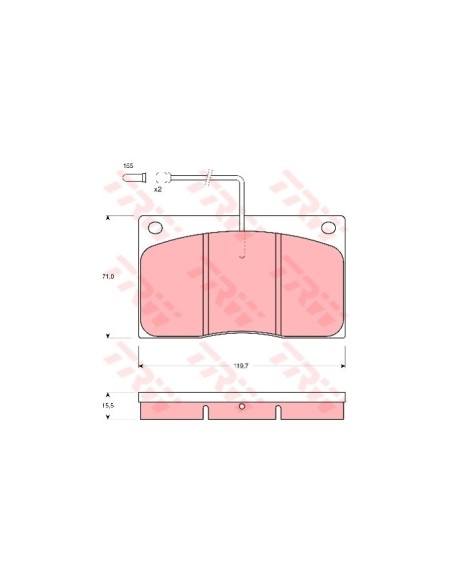 TRW PASTIGLIE FRENO GDB443