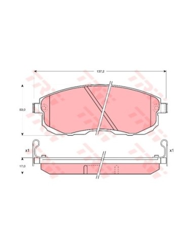 TRW PASTIGLIE FRENO GDB1003