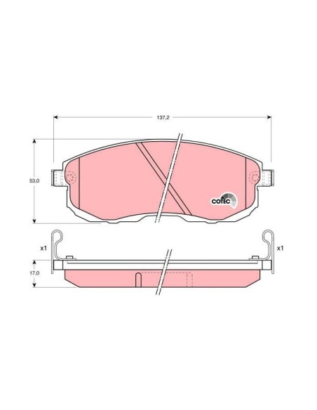 TRW PASTIGLIE FRENO GDB1003