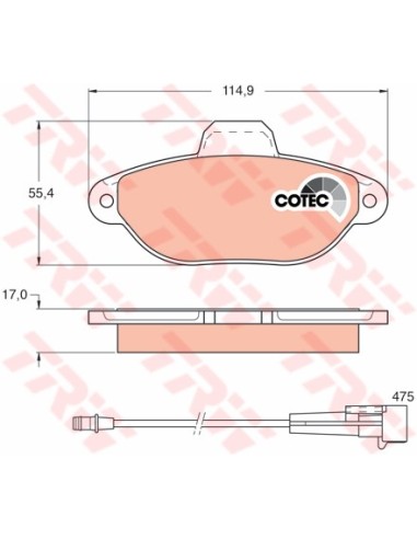 TRW PASTIGLIE FRENO GDB1115
