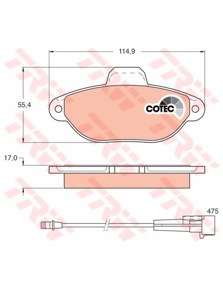 TRW PASTIGLIE FRENO GDB1115