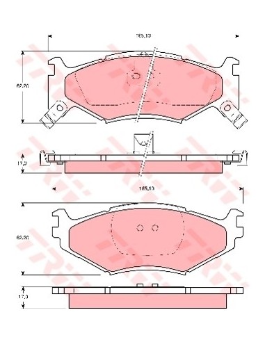 TRW PASTIGLIE FRENO GDB1157