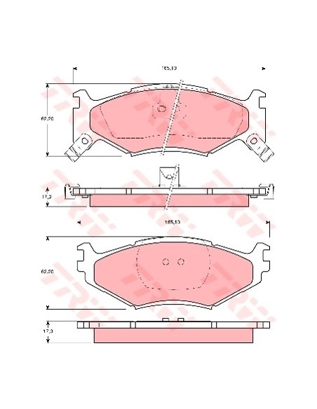 TRW PASTIGLIE FRENO GDB1157
