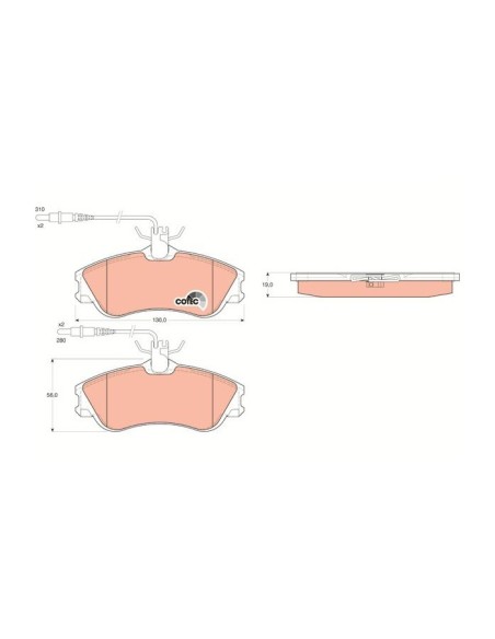 TRW PASTIGLIE FRENO GDB1260