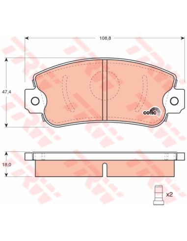 TRW PASTIGLIE FRENO GDB1297