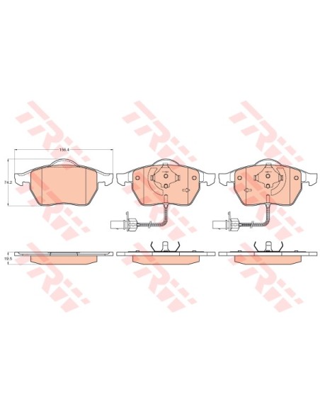 TRW PASTIGLIE FRENO GDB1307