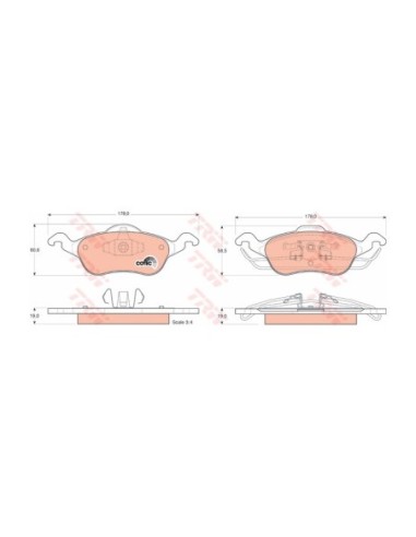 TRW PASTIGLIE FRENO GDB1358